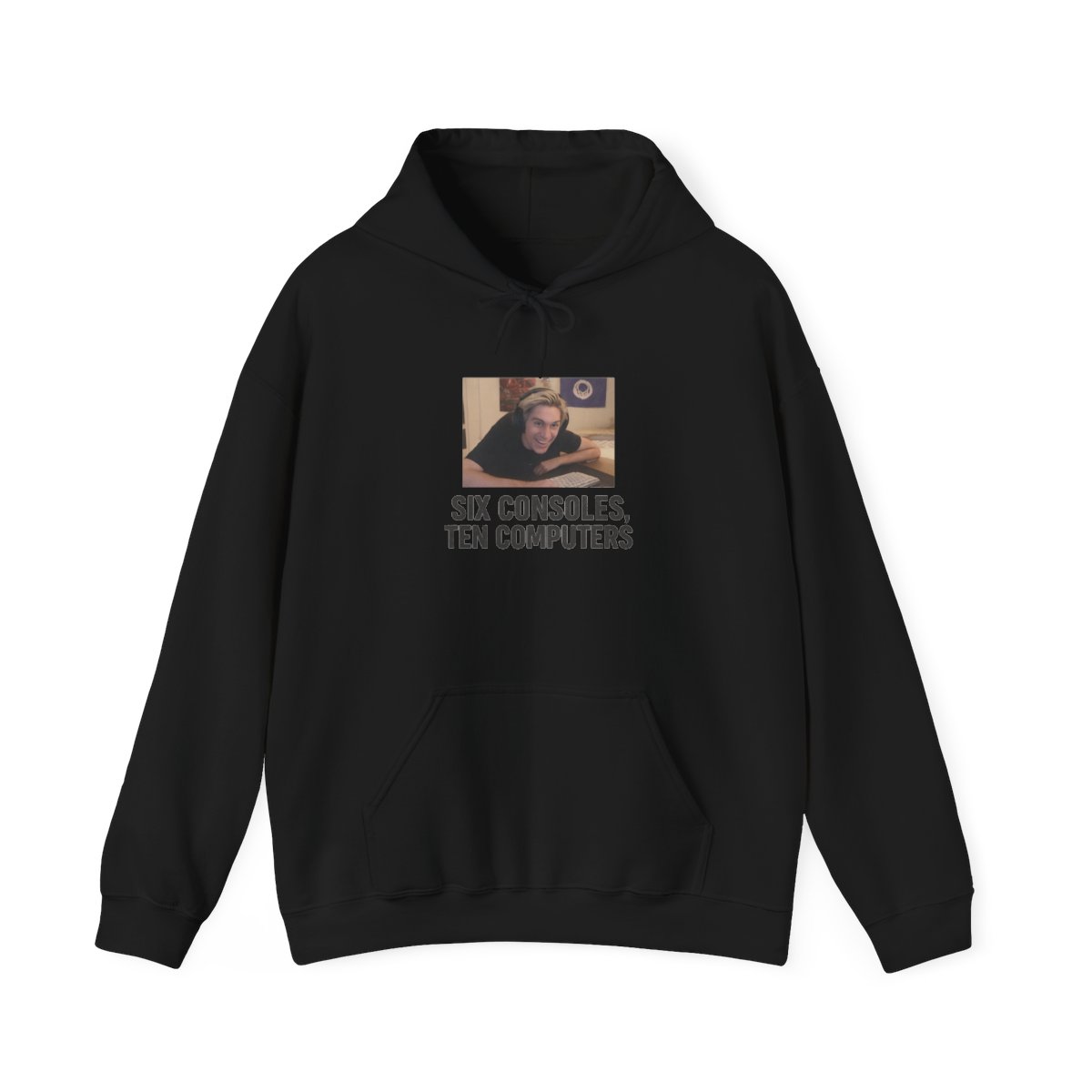 xQc Six Consoles Ten Computers Gaming Hoodie