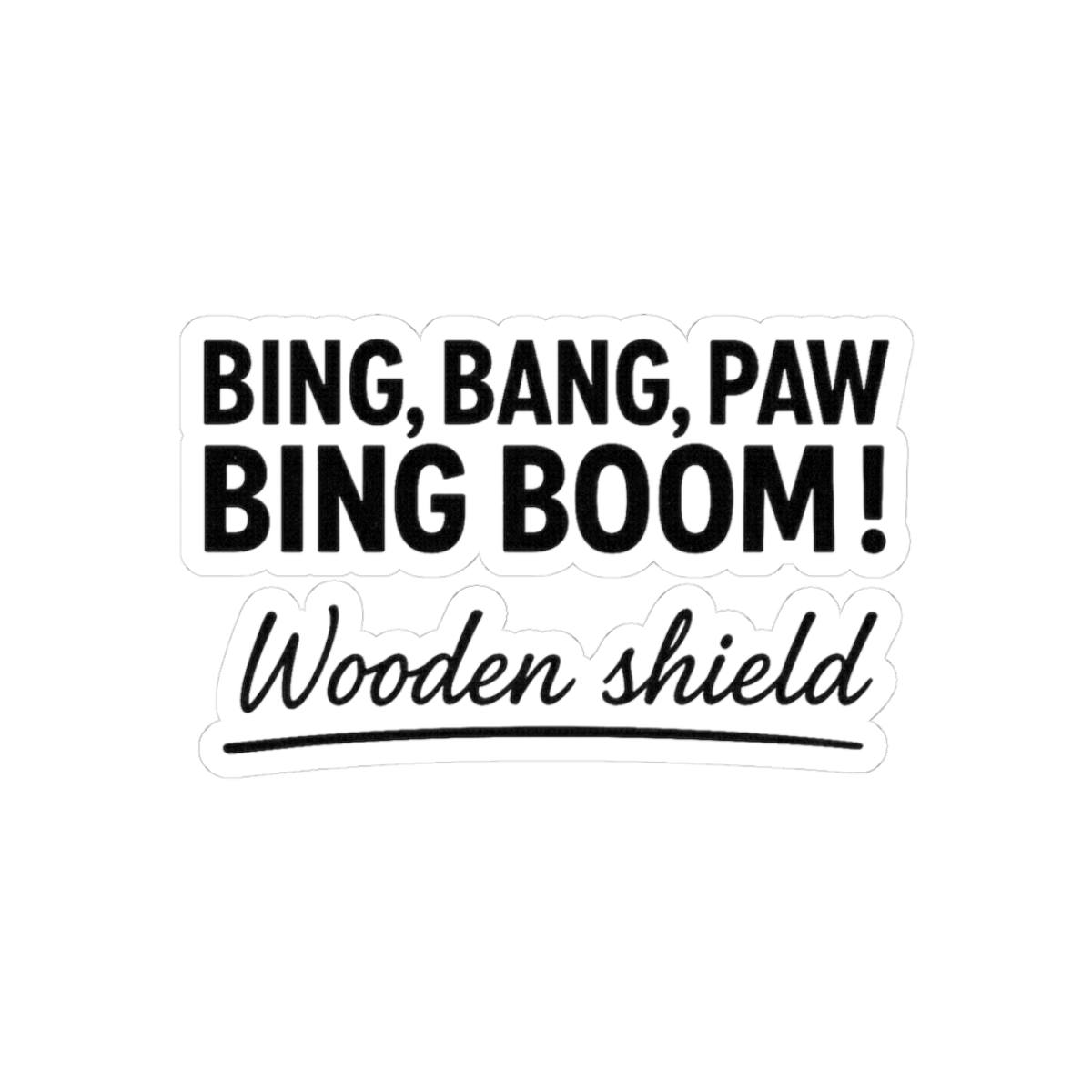 xQc Wooden Shield Gamer Sticker