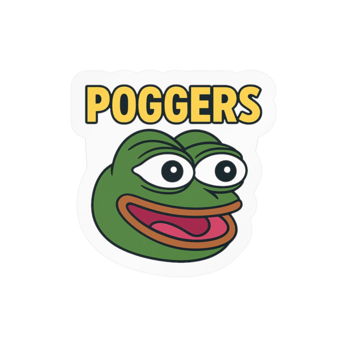 Poggers Emote Sticker | Funny Gaming Vinyl Decal