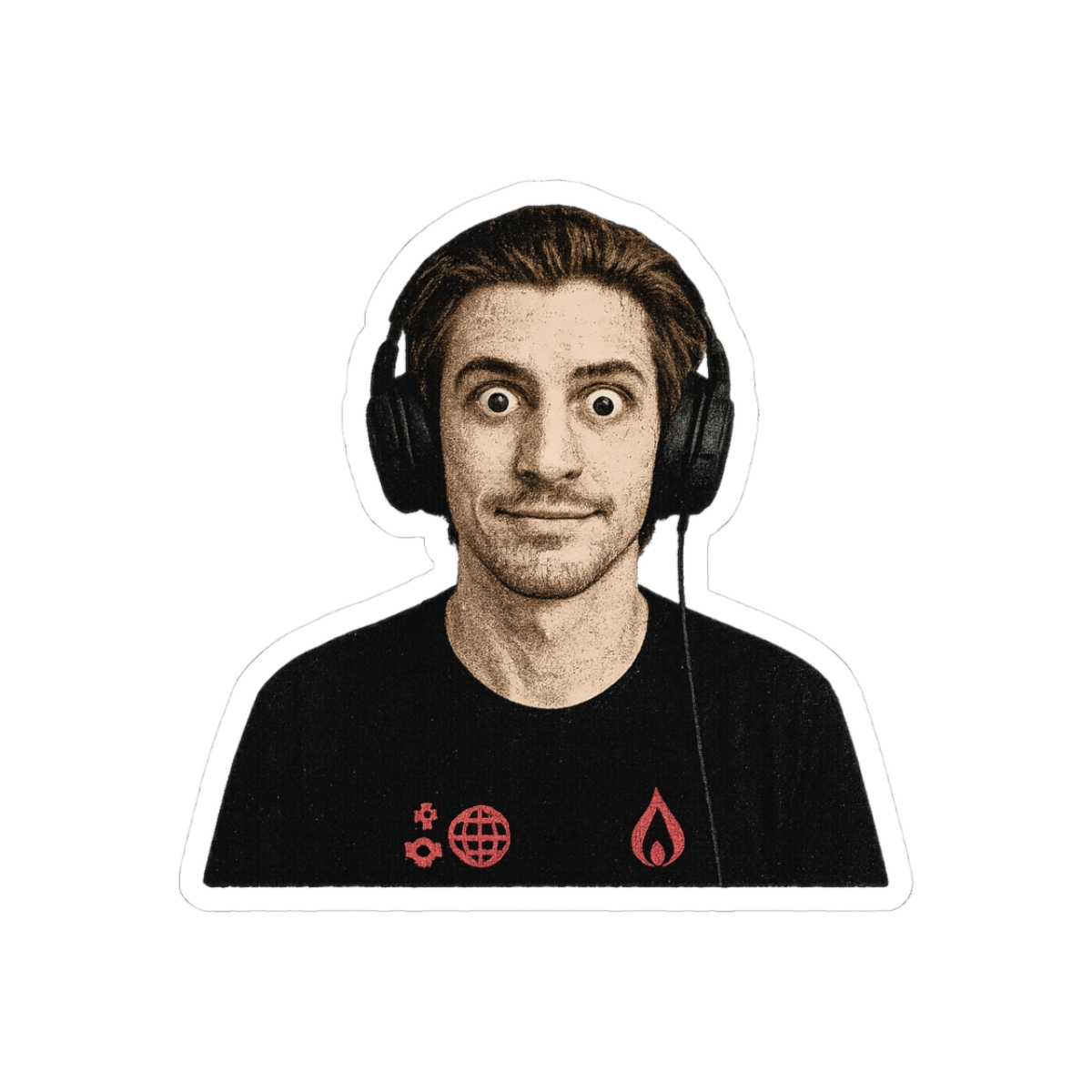 xQc Soul-Staring Gaze Funny Sticker