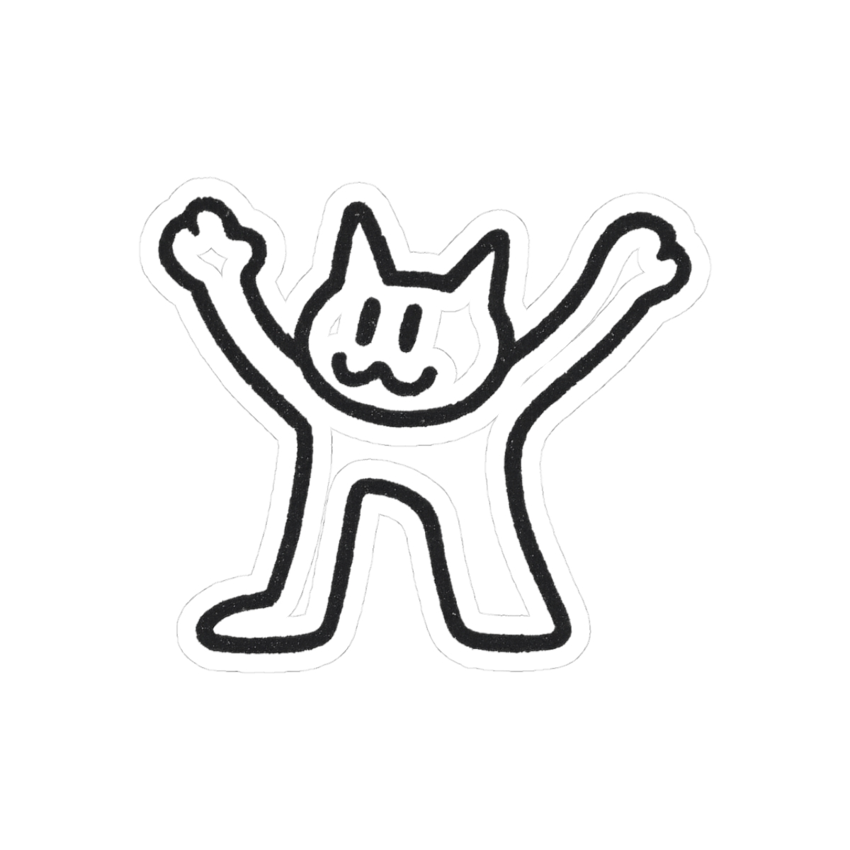 xQc Cat Drawing Sticker