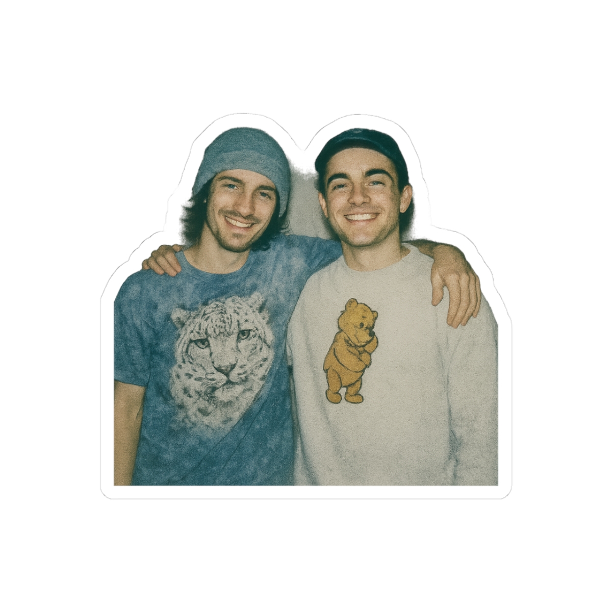 Retro xQc and Ludwig Photo Booth Sticker