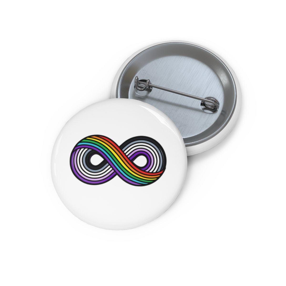 Rainbow Infinity Symbol Pride Lapel Pin