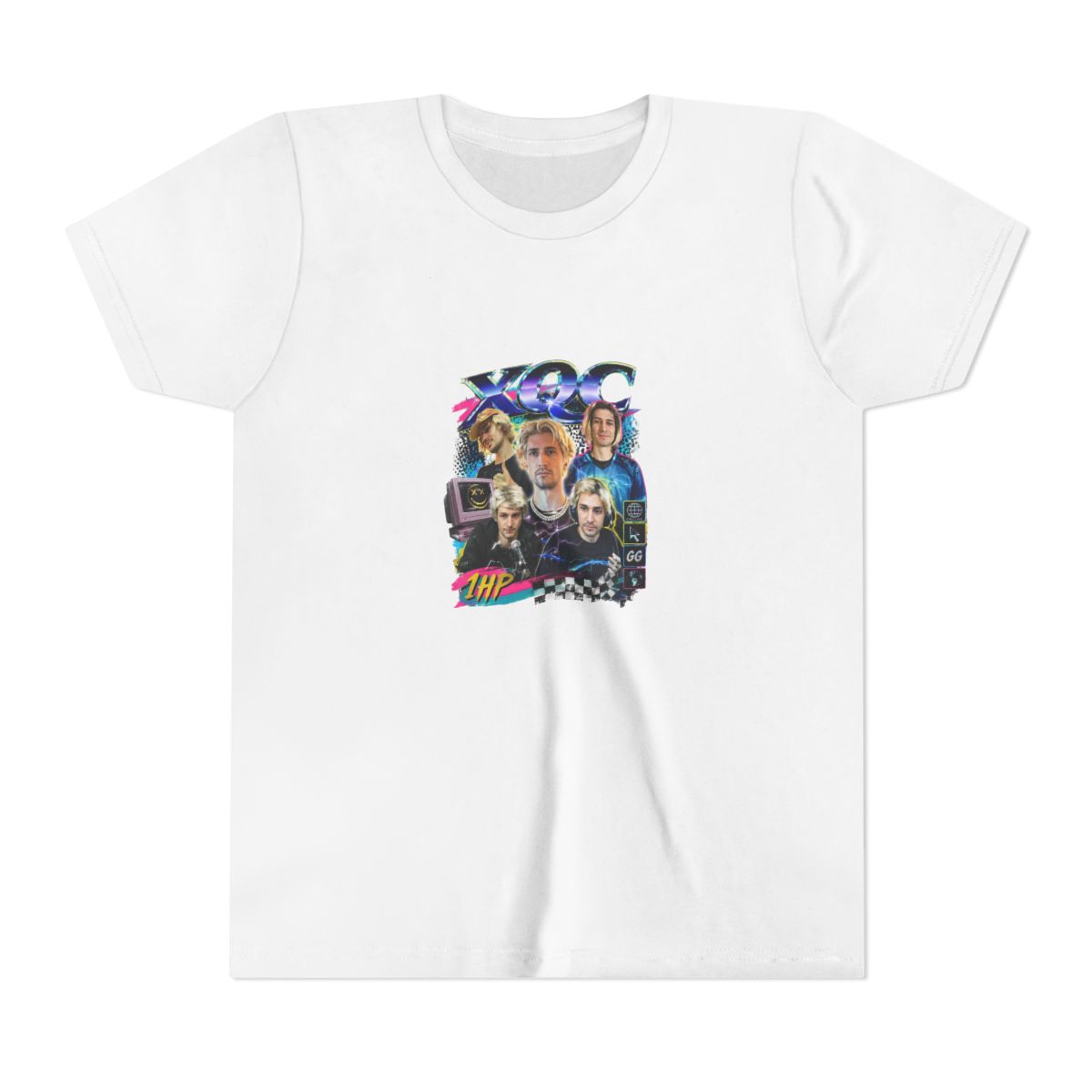 XQc 90s Retro Bootleg Gamer Twitch Kids T Shirt - Streaming Fan Gift